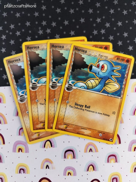 Vintage Common - Set/4 Horsea ex Dragon Frontiers Non-Holo Pokemon Cards 50/101 - LP