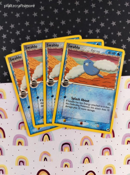 Vintage Common - Set/4 Swablu ex Dragon Frontiers Non-Holo Pokemon Cards 65/101 - LP