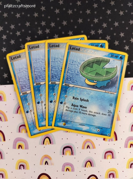 Vintage Common - Set/4 Lotad ex Deoxys Non-Holo Pokemon Cards 63/107 - LP