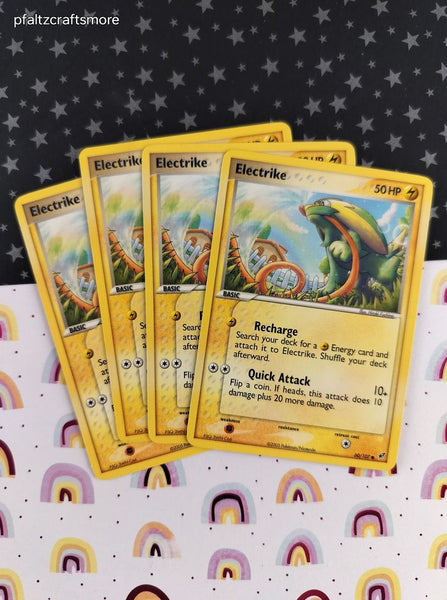 Vintage Common- Set/4 Electrike ex Deoxys Non-Holo Pokemon Cards 60/107 - LP