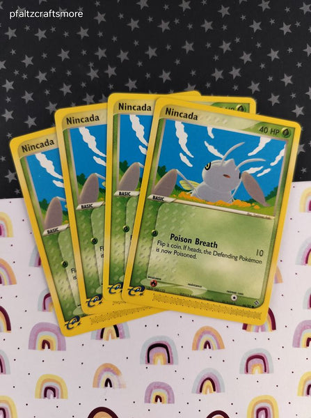 Vintage Common- Set/4 Nincada ex Dragon Non-Holo Pokemon Cards 66/97 - LP