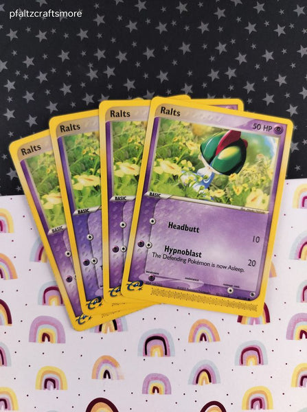 Vintage Common - Set/4 Ralts ex Ruby & Sapphire Non-Holo Pokemon Cards 67/109 - LP