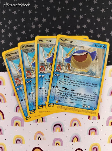 Vintage Uncommon - Set/4 Wailmer ex Ruby & Sapphire Non-Holo Pokemon Cards 48/109 - LP