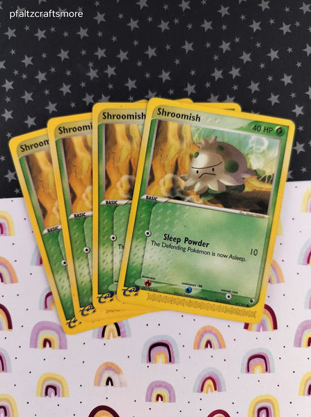 Vintage Common - Set/4 Shroomish ex Ruby & Sapphire Non-Holo Pokemon Cards 69/109 - LP
