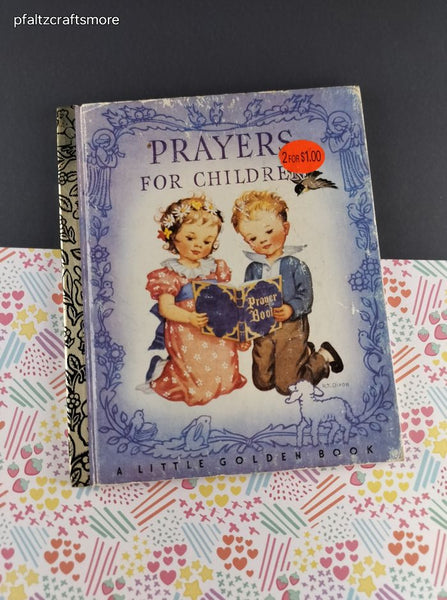 Vintage 1992 Little Golden Book: Prayers for Children Hardcover
