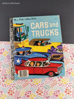 Vintage 1977 Little Golden Book: Cars and Trucks Hardcover