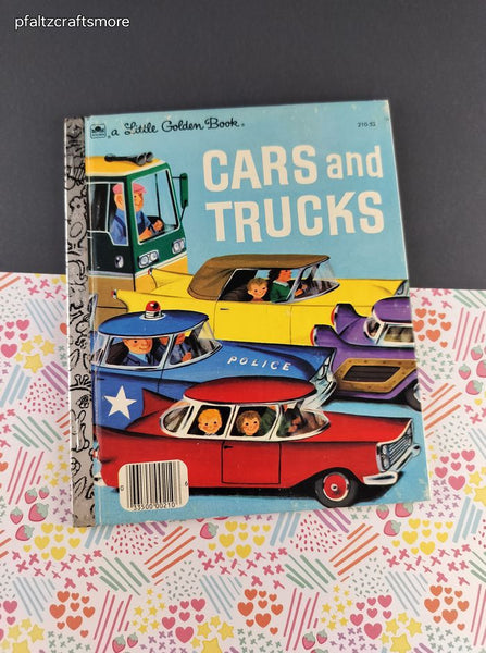 Vintage 1977 Little Golden Book: Cars and Trucks Hardcover