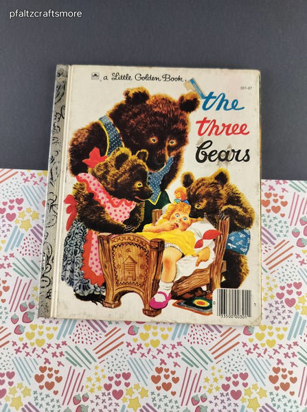 Vintage 1976 Little Golden Book: The Three Bears Hardcover