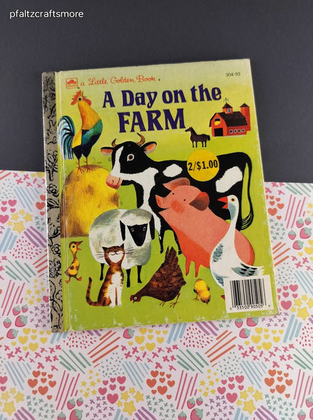 Vintage 1960 Little Golden Book: A Day on the Farm Hardcover