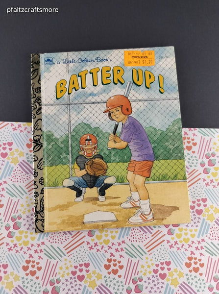 Vintage 1992 Little Golden Book: Batter Up! Hardcover
