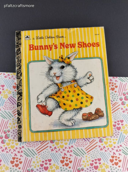 Vintage 1993 Little Golden Book: Bunny's New Shoes Hardcover