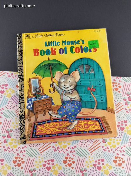 Vintage 1994 Little Golden Book: Little Mouse's Book of Colors Hardcover