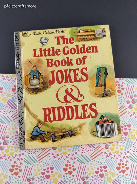 Vintage 1983 Little Golden Book of Jokes & Riddles Hardcover