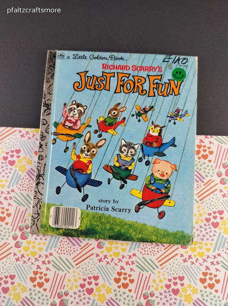 Vintage 1960 Little Golden Book: Richard Scarry's Just for Fun Hardcover