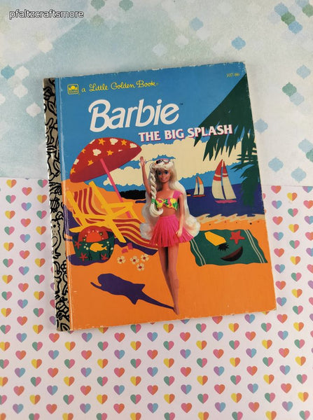 Vintage 1993 Little Golden Book: Barbie, The Big Splash Hardcover