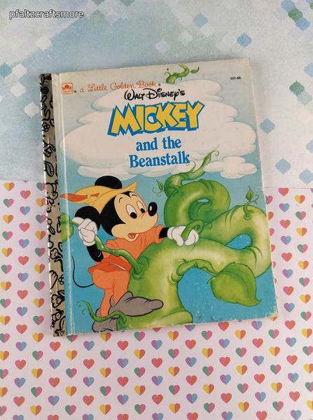 Vintage 1992 Little Golden Book: Walt Disney's Mickey and the Beanstalk Hardcover