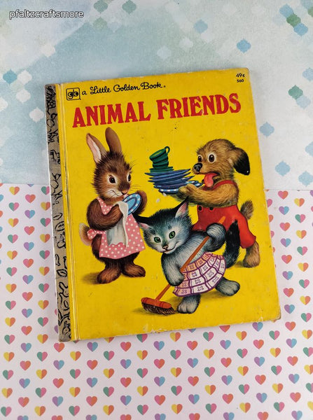 Vintage 1975 Little Golden Book: Animal Friends Hardcover