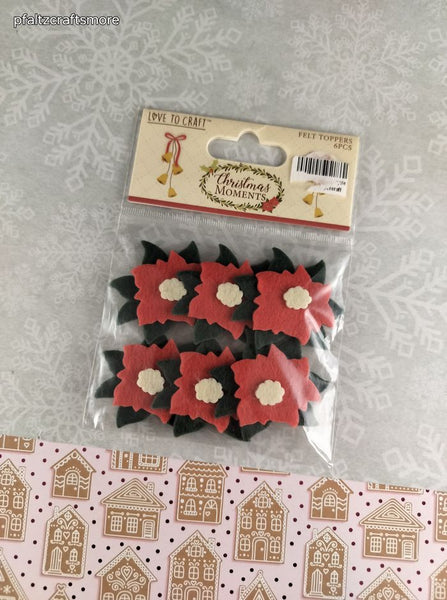 Love to Craft Christmas Moments Felt Toppers 3-Dimensional Sticker Pack, New/Sealed