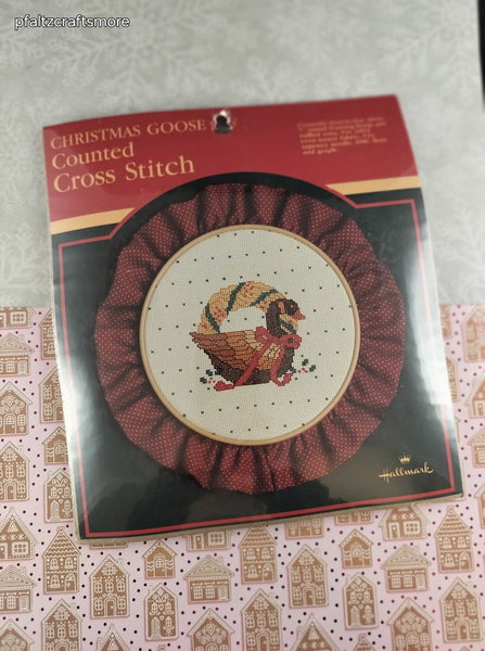 Vintage Hallmark Christmas Goose Counted Cross Stitch Kit NEW