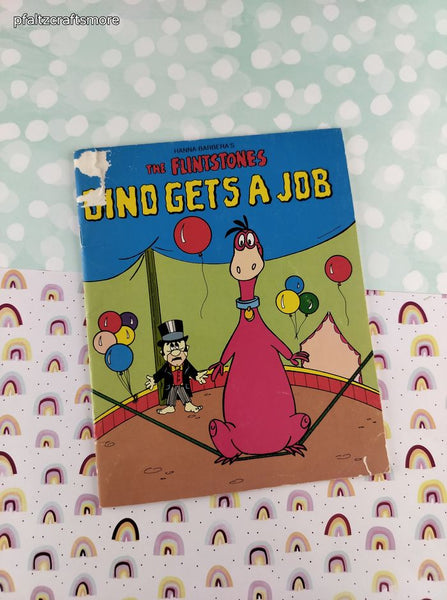 Vintage 1974 The Flintstones Dino Gets a Job Softcover