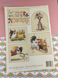 Vintage 1992 Designs by Gloria & Pat The Book on Chickens Counted Cross Stitch Softcover Booklet