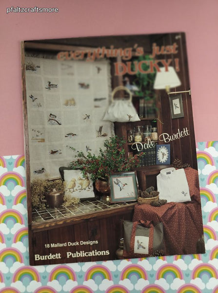 Vintage 1983 Everything's Just Ducky! Counted Cross Stitch Softcover Booklet