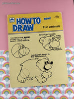 Vintage 1983 How to Draw Fun Animals Golden Softcover