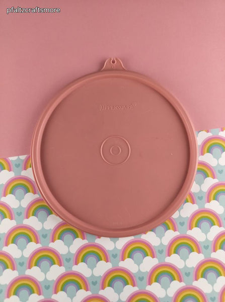 Vintage Tupperware Dusty Rose Round Seal 227 "C" Tab 6.5" Replacement Lid