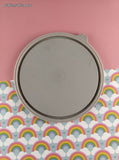 Vintage Tupperware Grey Round Seal 227 "C" Tab 6.5" Replacement Lid