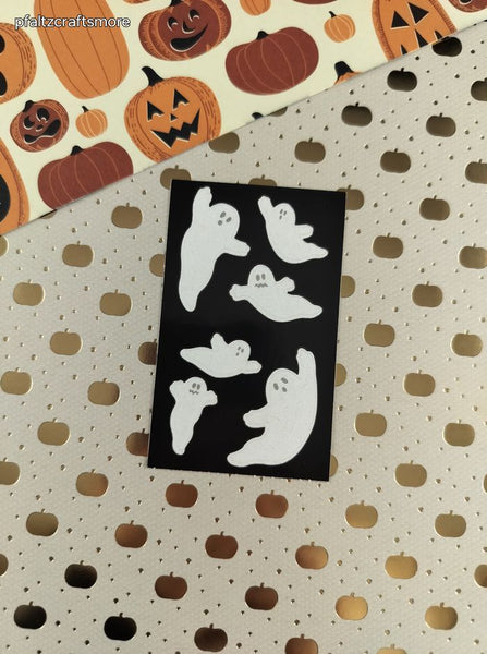 Vintage 1994 Mrs. Grossman's Halloween Spooky Ghosts Half Sticker Sheet, Unused