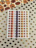 Vintage Miniature Autumn Halloween Full Sticker Sheet, Clean & Unused