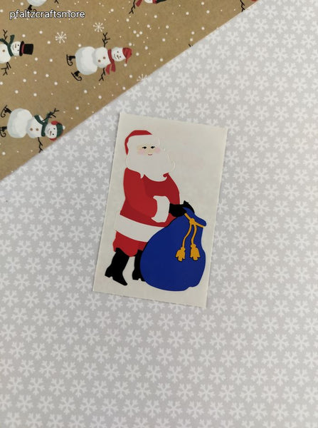 Vintage 1992 Mrs. Grossman's Christmas Santa Claus Half Sticker Sheet, Unused