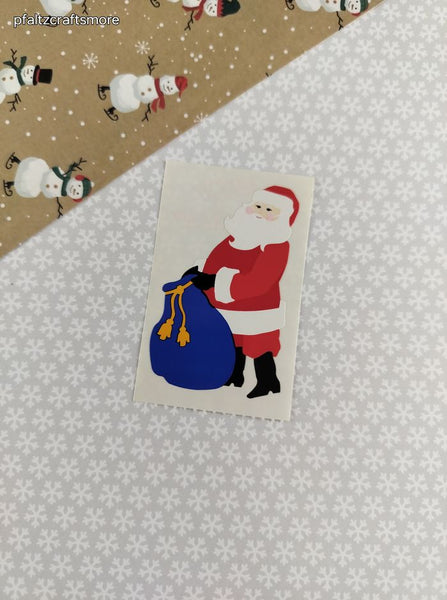 Vintage 1992 Mrs. Grossman's Christmas Santa Claus Half Sticker Sheet, Unused