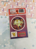 Vintage 1999 Pokemon Blastoise Meowth Super-Size Artbox Stickers NEW & SEALED