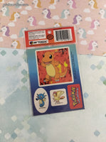 Vintage 1999 Pokemon Meowth Charmander Super-Size Artbox Stickers NEW & SEALED