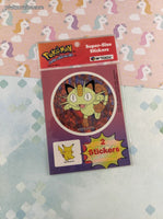 Vintage 1999 Pokemon Meowth Charmander Super-Size Artbox Stickers NEW & SEALED