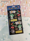 Vintage Stickopotamus "Casino" Binder Sticker Sheet, New & Sealed