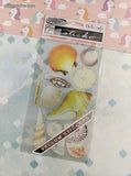 Vintage Sticko Vellum "Seashells" Binder Sticker Sheet, New & Sealed