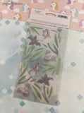 Vintage Sticko Vellum "Purple Flowers" Binder Sticker Sheet, New & Sealed