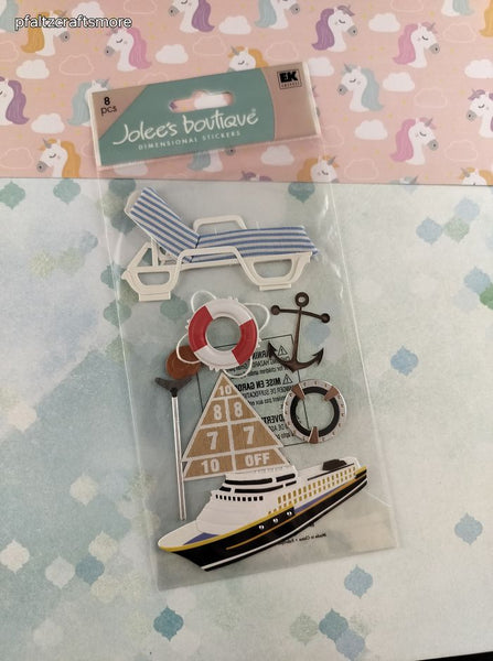 Jolee's Boutique Summer Cruise 3-Dimensional Sticker Pack, New/Sealed