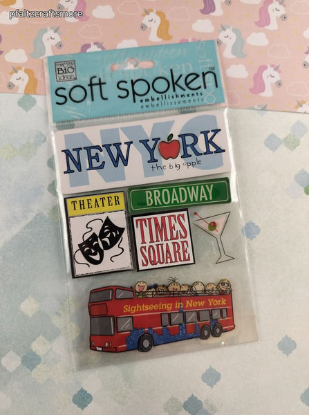 Me & My Big Ideas Sealed 3-D Sticker Sheet Unused, New York the Big Apple