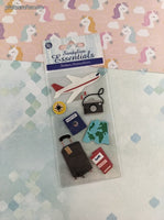 Sandylion Essentials Airplane Travel SHINY 3-Dimensional Sticker Pack, New/Sealed