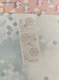 Vintage 1990 Mrs. Grossman's Roses & Top Hats 3/4 Sticker Sheet, Unused