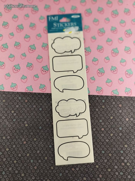 Vintage Frances Meyer FMI Speech Bubbles Stickers, 4 Sheets New & Sealed