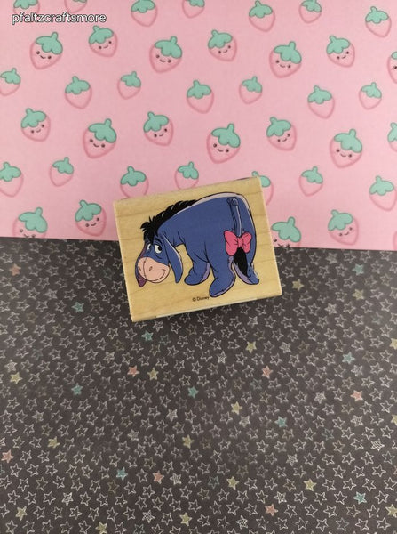 Vintage All Night Media Walt Disney's Eeyore #997E07 Wooden Block/Rubber Stamp
