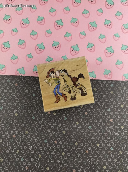 Vintage All Night Media Walt Disney's Toy Story #599-F03 Wooden Block/Rubber Stamp