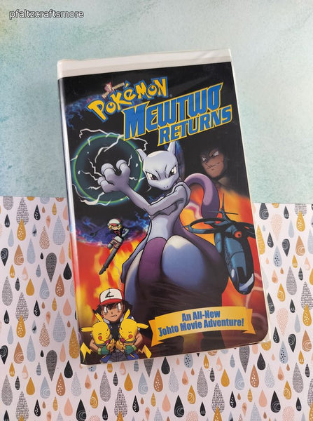 Vintage 2001 Pokemon Mewtwo Returns Clamshell VHS Tape, Great Shape