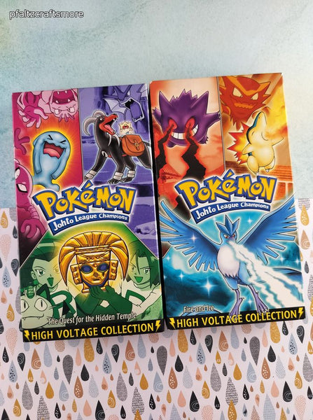 Vintage 2002 Viz Video Pokemon Johto League Champions VHS Tapes Set/2
