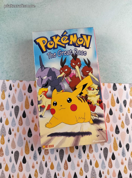 Vintage 1998 Viz Video Pokemon "The Great Race" VHS Tape