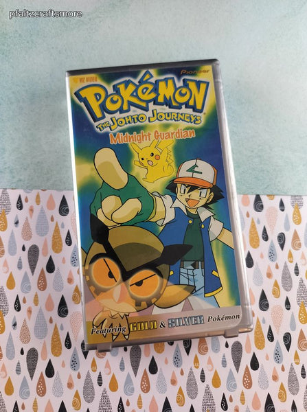 Vintage 2001 Pokemon the Johto Journeys Midnight Guardian Plastic Case VHS Tape, Like New